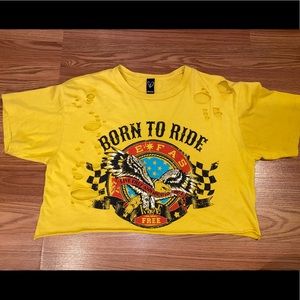 Windsor “Born to Ride” Crop T shirt